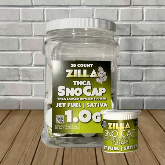 Zilla SNO CAP THCa Sauce Infused Flower 1g X 20ct Jar Party Pack - Jet Fuel -- Sativa