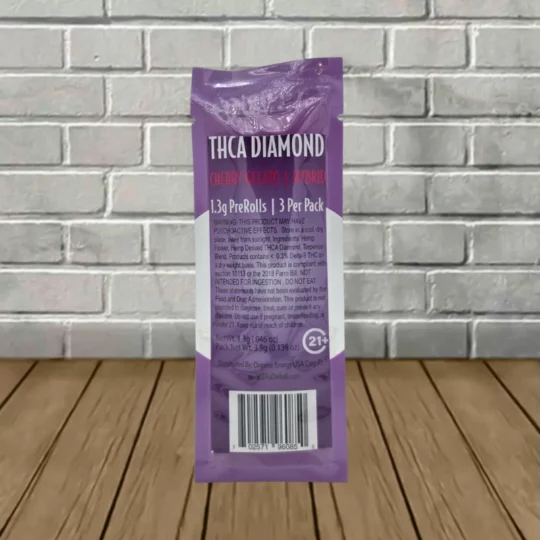 Zilla THCa Diamond Prerolls 3ct - Cherry Gelato -- Hybrid - back