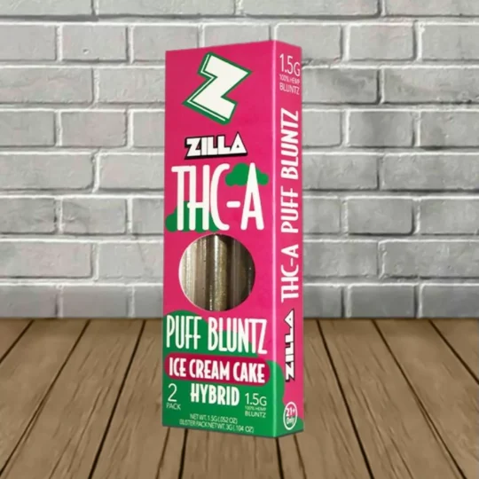 Zilla THCa Puff Bluntz 1.5g x 2 Prerolls - Ice Cream Cake -- Hybrid