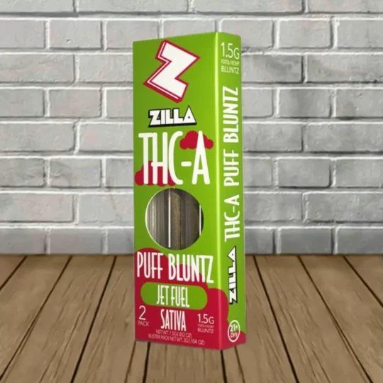 Zilla THCa Puff Bluntz 1.5g x 2 Prerolls - Jet Fuel -- Sativa