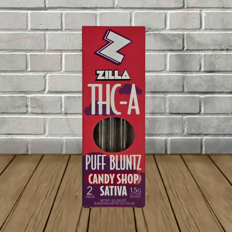Zilla THCa Puff Bluntz Prerolls 3g-Candy Shop -- Sativa