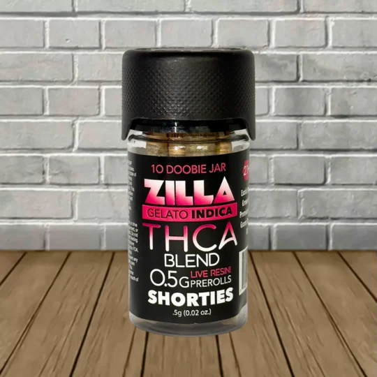 Zilla THCa Shorties Prerolls 0.5g 10ct Jar - Gelato -- Indica
