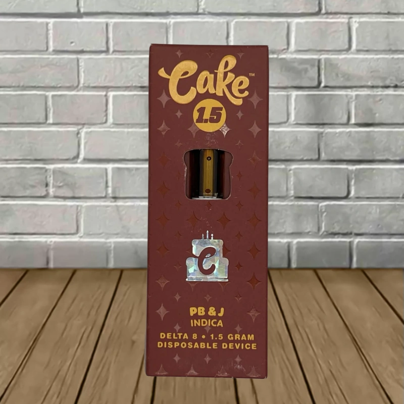 Cake Delta-8 Disposable 1.5g - PB&J -- Indica -- DISPOSABLE Cake Delta-8 Disposable 1.5g - PB&J -- Indica -- DISPOSABLE
