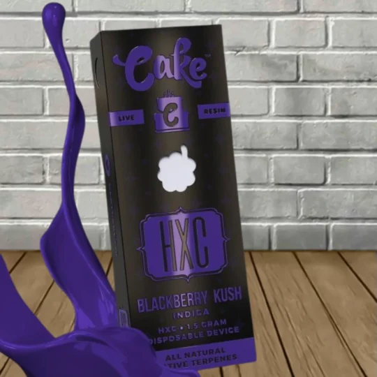 Cake HXC Live Resin Disposable 1.5g-Blackberry Kush -- Indica -- DISPOSABLE