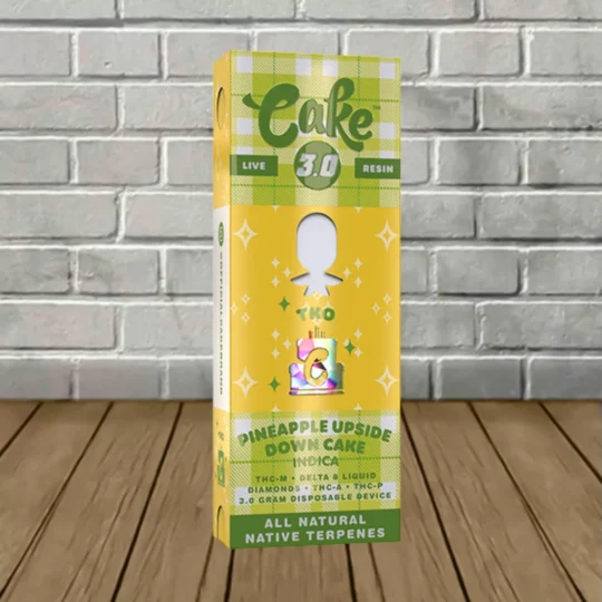 Cake TKO Live Resin Disposable 3g - Pineapple Upside Down Cake -- Indica -- DISPOSABLE