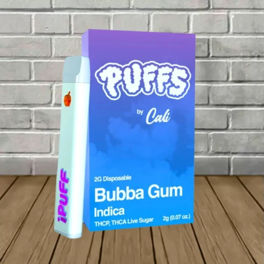 Cali Extrax Puffs THCa THCp Disposable 2G - Bubba Gum -- Indica -- DISPOSABLE