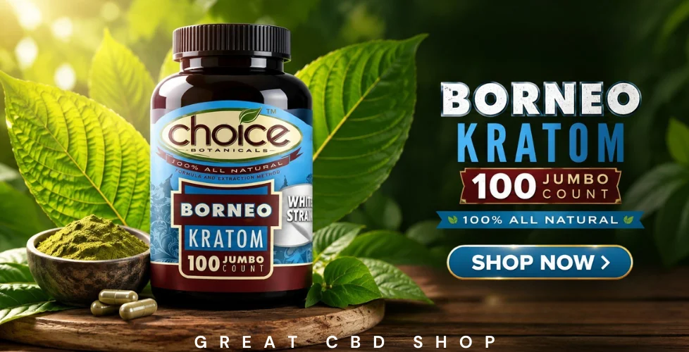 Choice Botanicals White Borneo Jumbo Kratom Capsules