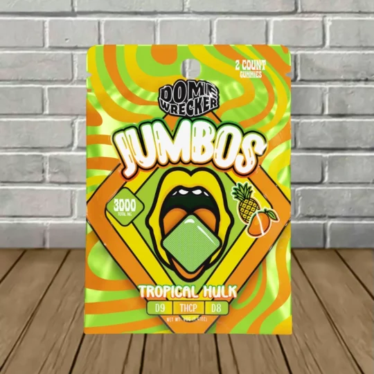 Domewrecker Jumbos D9 THCp D8 3000mg Gummies - Tropical Hulk -- 2ct Pack