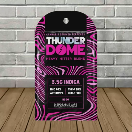 Domewrecker Thunderdome Heavy Hitter Blend 3.5g Disposable Vape - BG OG -- Indica -- DISPOSABLE