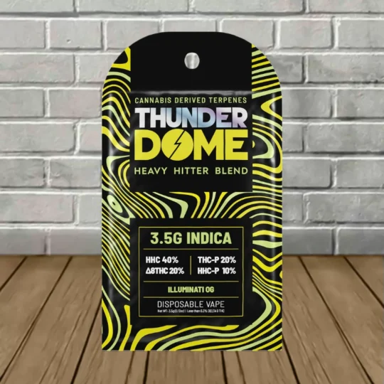 Domewrecker Thunderdome Heavy Hitter Blend 3.5g Disposable Vape - Illuminati OG -- Indica -- DISPOSABLE