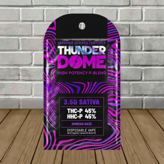 Domewrecker Thunderdome High Potency P-Blend 3.5g Disposable Vape - Amnesia Haze -- Sativa -- DISPOSABLE