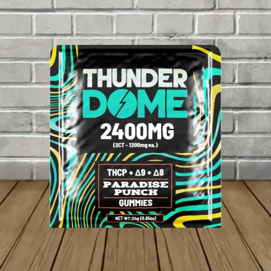 Domewrecker Thunderdome THCp D8 D9 Gummies 2400mg - Paradise Punch -- 2ct Pack