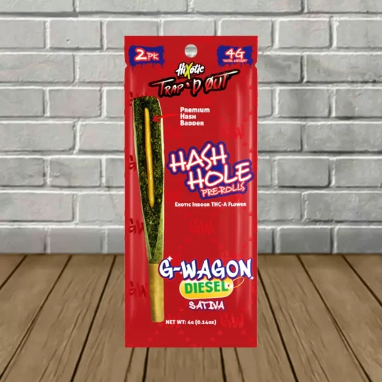 Domewrecker Trap'd Out Indoor Exotic THCa Hash Prerolls 4g - G-Wagon Diesel -- Sativa
