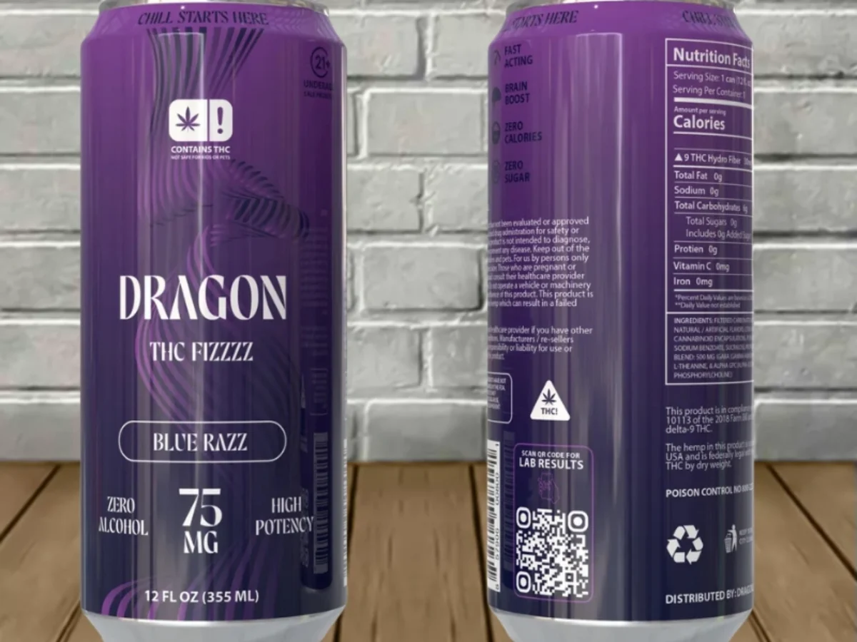 Dragon THC FIZZZZ High-Potency D9 Seltzer 75mg - Great CBD Shop