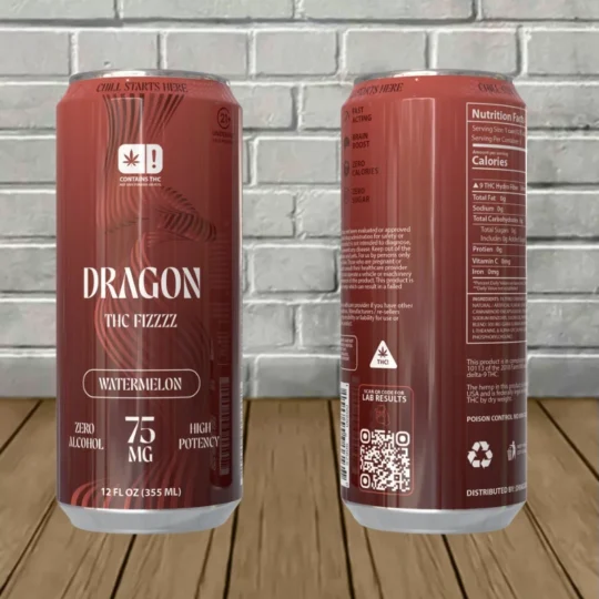Dragon THC FIZZZZ High-Potency D9 Seltzer 75mg - Great CBD Shop