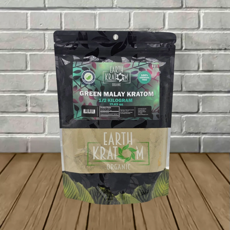 Earth Kratom Green Malay Powder - 1half Kilogram Earth Kratom Green Malay Powder - 1half Kilogram