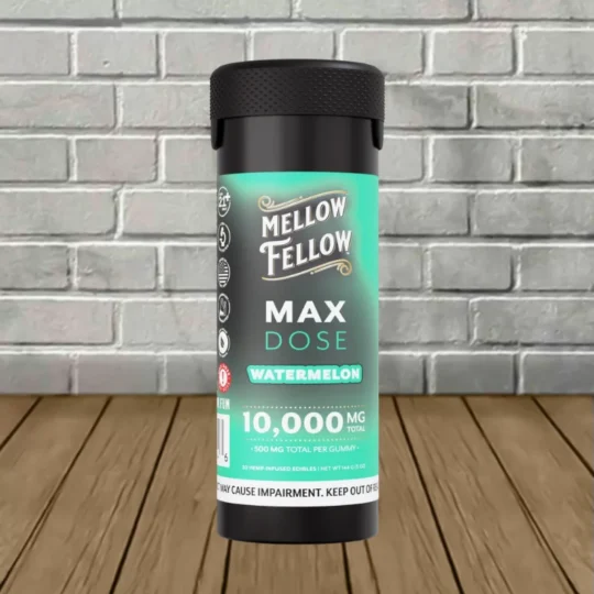 Mellow Fellow Max Dose D9 D8 HHC Gummies 10000mg-Watermelon