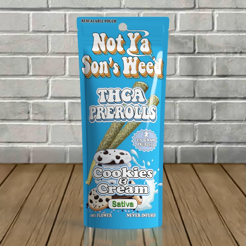 Not Ya Son's Weed THCa Prerolls 2ct-Cookies & Cream -- Sativa