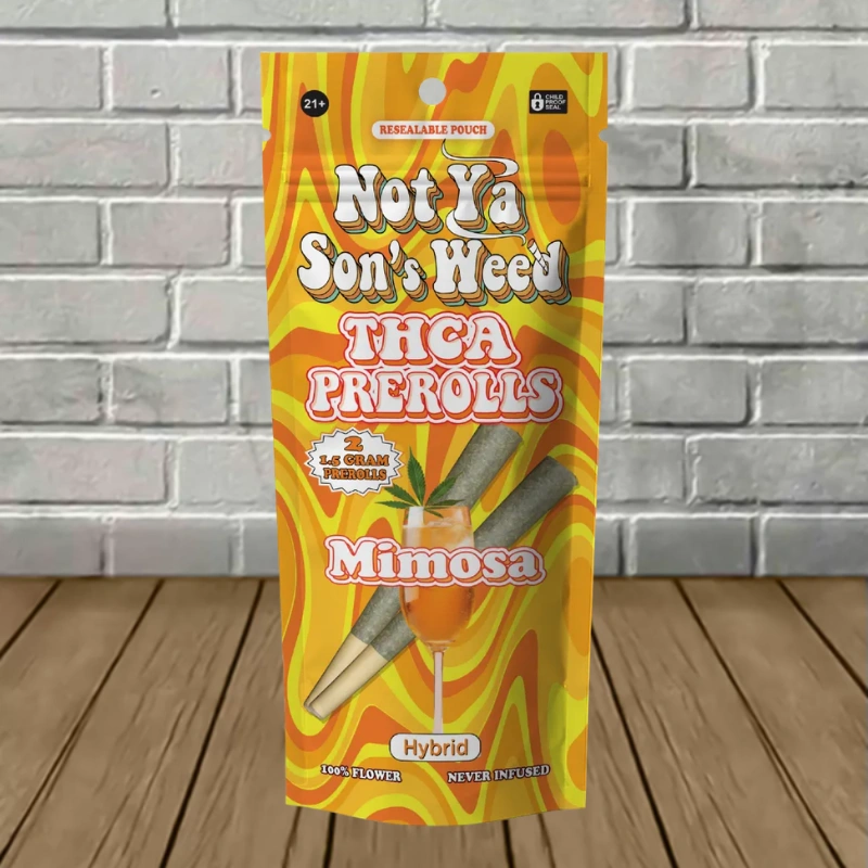 Not Ya Son's Weed THCa Prerolls 2ct-Mimosa -- Hybrid