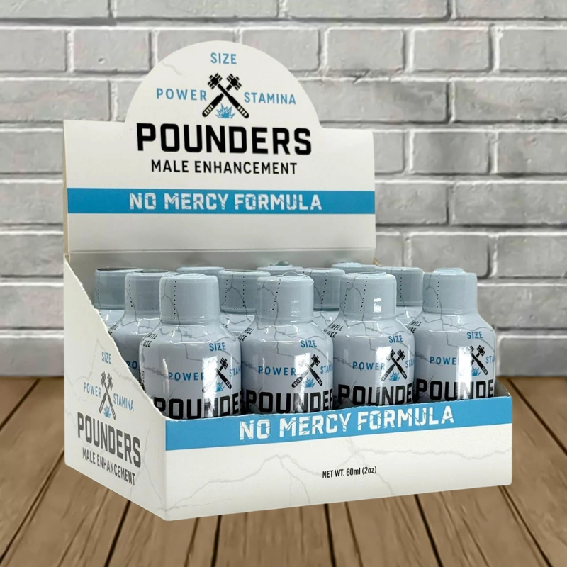 Pounders Male Enhancement Shot-12ct Shot BULK CASE
