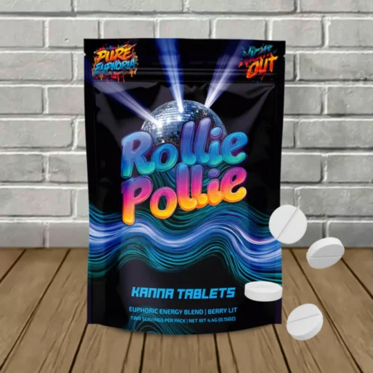 Rollie Pollie Kanna Euphoric Energy Blend Tablets-Berry Lit -- 4ct Single Pack
