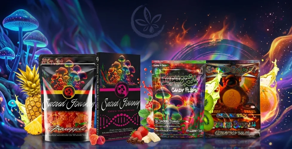 Sacred Journey Mushroom Bars, Gummies & Tablets