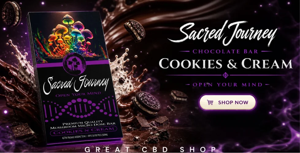 1. Sacred Journey Mushroom Chocolate Bars