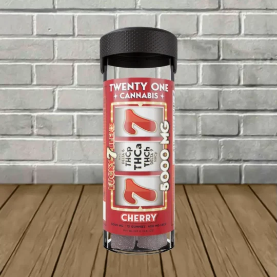 Twenty One Cannabis Lucky 7 Blend Gummies 5000mg-Cherry