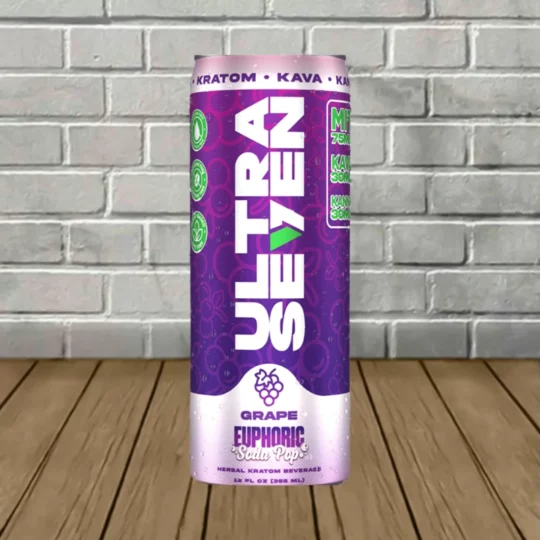 Ultra Seven Euphoric Soda MIT + Kava + Kanna 135mg-Grape -- Single Can