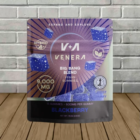 Venera Big Bang Blend D9 THCp THCa Gummies 9000mg-Blackberry -- Hybrid