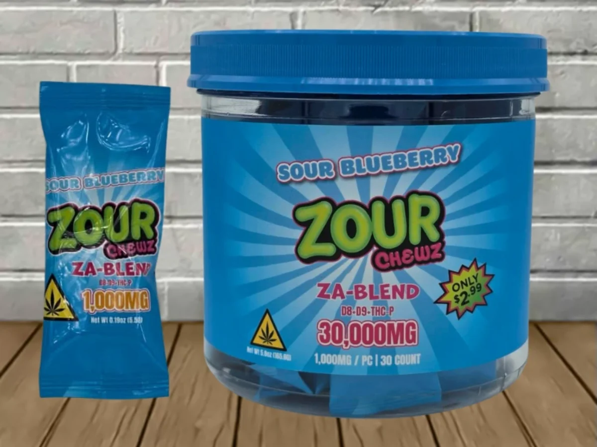 Zour Chewz D8 | D9 | THCp ZA Blend 1000mg - Great CBD Shop