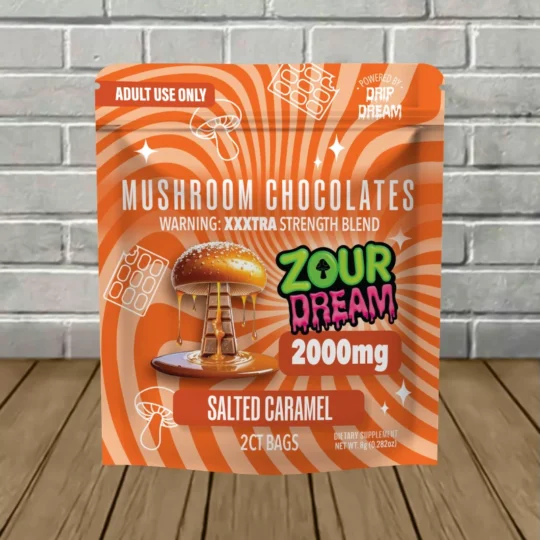 Zour Dream XXXTRA Strength Mushroom Chocolates 2000mg-Salted Caramel