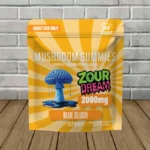 Zour Dream XXXTRA Strength Mushroom Gummies 2000mg-Blue Slush
