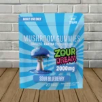 Zour Dream XXXTRA Strength Mushroom Gummies 2000mg-Sour Blueberry
