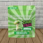 Zour Dream XXXTRA Strength Mushroom Gummies 2000mg-Sour Green Apple