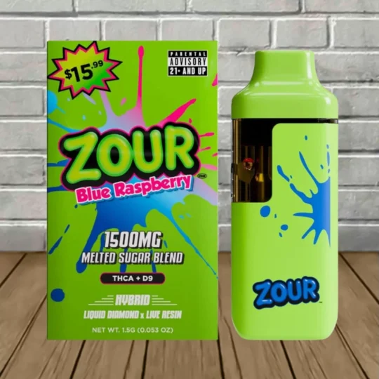 Zour Melted Sugar Blend Disposable 1.5mg-Blue Raspberry -- Hybrid -- DISPOSABLE