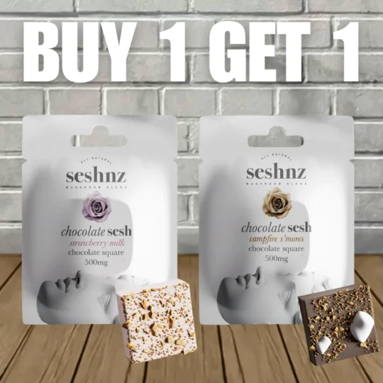 B1G1 Seshnz Mushroom Blend Chocolate Squares 500mg