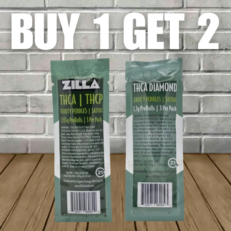 B1G2 Zilla THCa Diamonds + THCa | THCp Prerolls