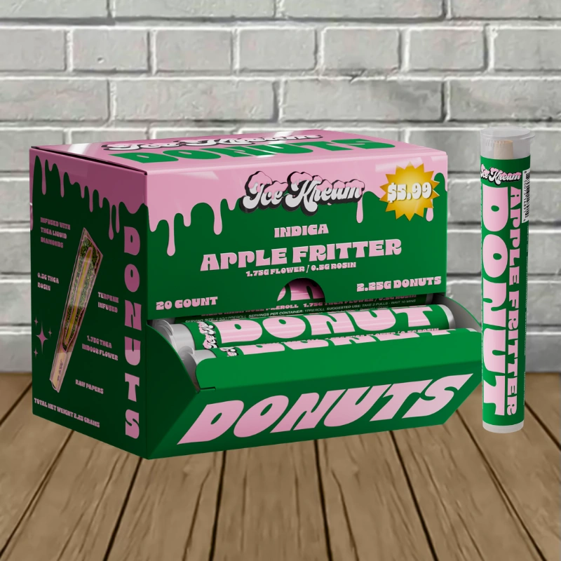 Ice Kream Donuts Preroll 2.5g-Apple Fritter -- Indica -- 1ct Single Prerolll