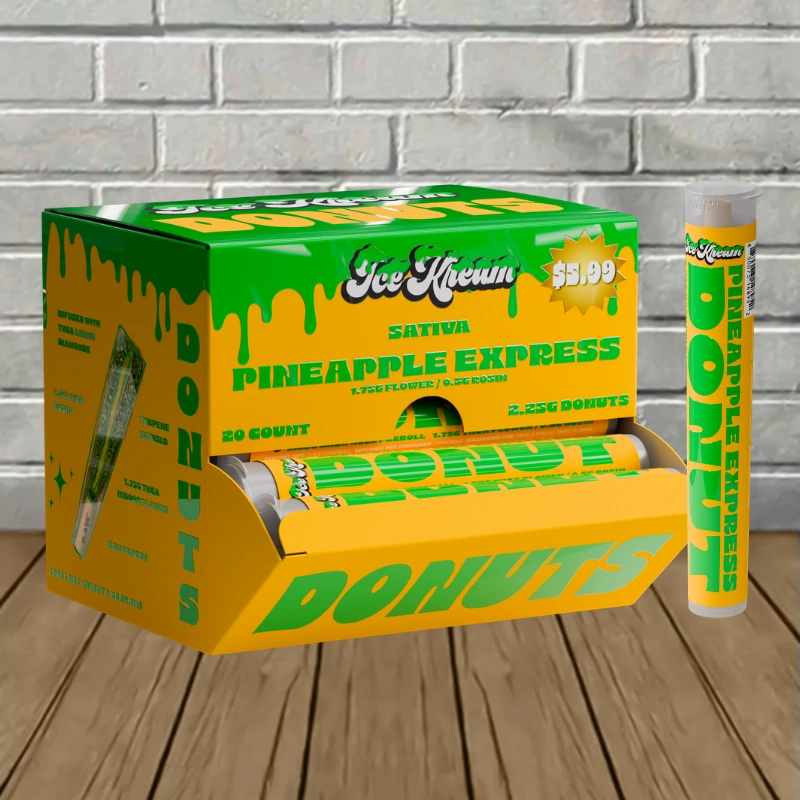 Ice Kream Donuts Preroll 2.5g-Pineapple Express -- Sativa -- 1ct Single Preroll