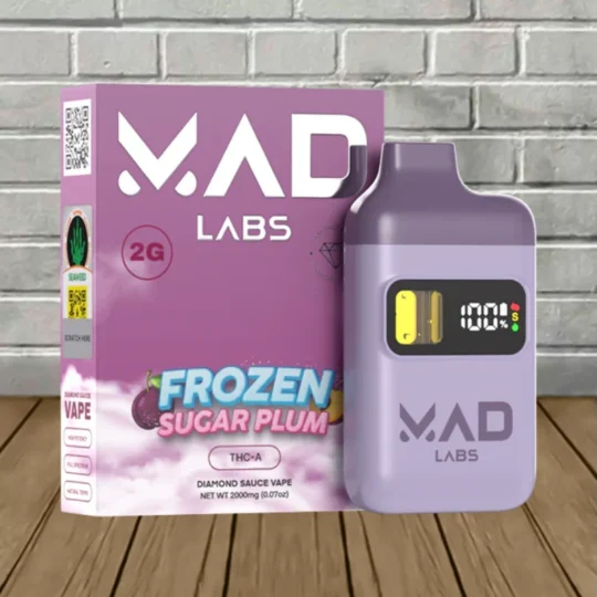 Mad Labs THCa Diamond Sauce Disposable 2g-Frozen Sugar Plum -- Indica -- DISPOSABLE
