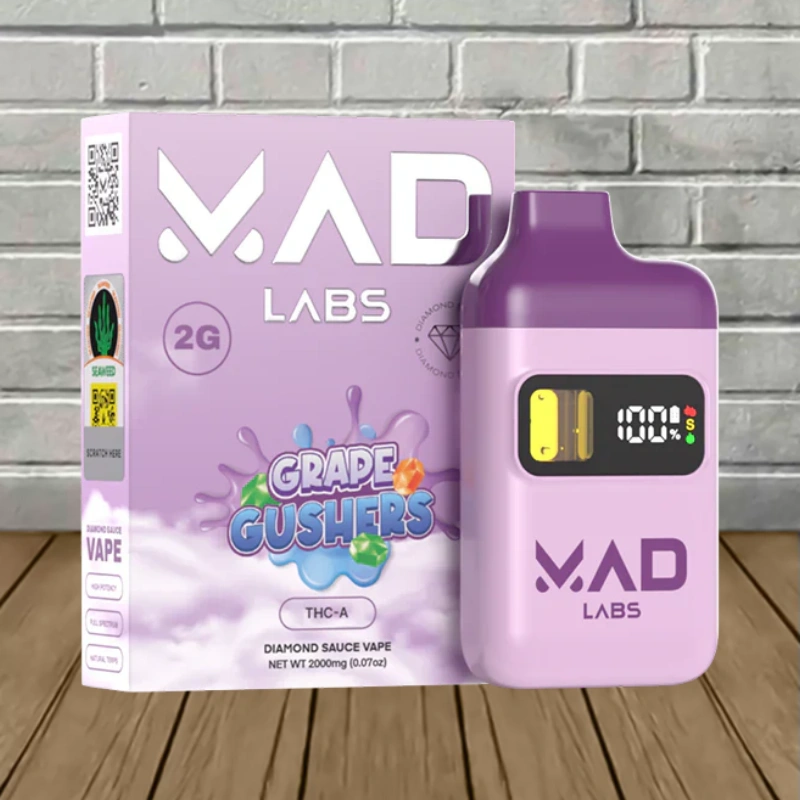 Mad Labs THCa Diamond Sauce Disposable 2g-Grape Gushers -- Indica -- DISPOSABLE