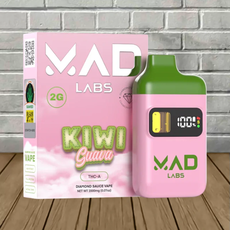 Mad Labs THCa Diamond Sauce Disposable 2g-Kiwi Guava -- Hybrid -- DISPOSABLE