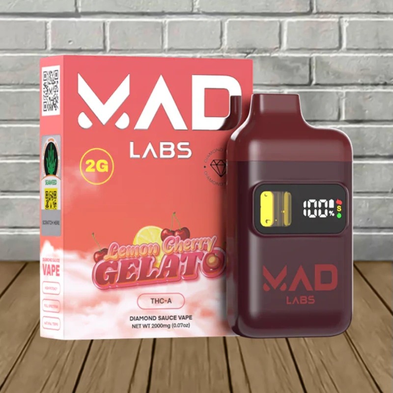 Mad Labs THCa Diamond Sauce Disposable 2g-Lemon Cherry Gelato -- Sativa -- DISPOSABLE
