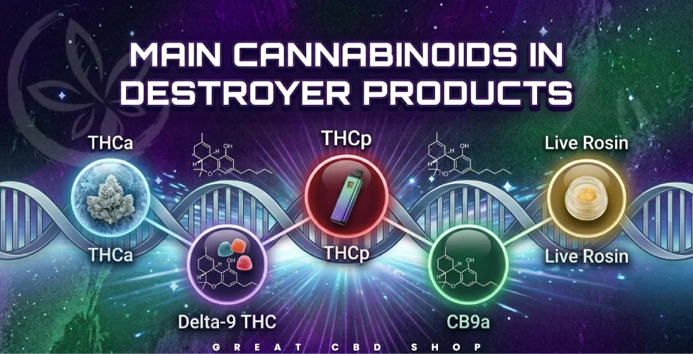 Main Cannabinoids in Destroyer Products