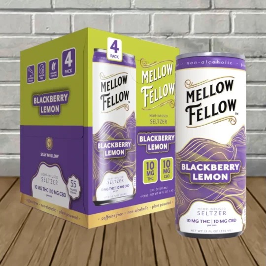 Mellow Fellow D9 CBD Seltzer 4pack-Blackberry Lemon -- 4ct Case