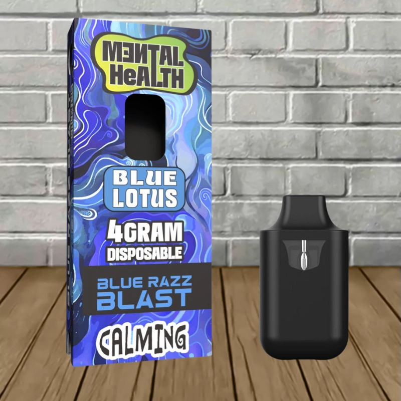 Mental Health Blue Lotus Disposable 4g-Blue Razz Blast -- Calming -- DISPOSABLE