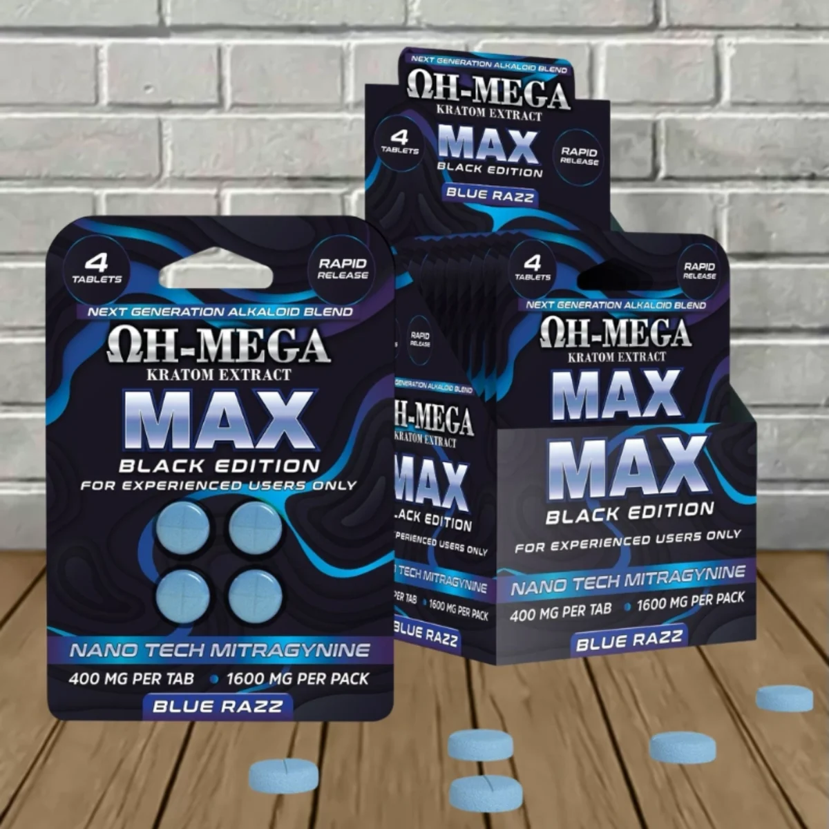 OH-MEGA MAX-NANO-MIT Kratom Extract Tablets 1600mg - Great CBD Shop