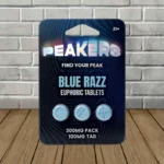 Peakers Euphoric Blend Tablets 300mg-Blue Razz -- 3ct Blister Pack