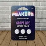 Peakers Euphoric Blend Tablets 300mg-Grape Ape -- 3ct Blister Pack